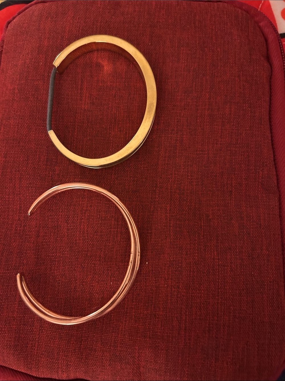Gold and Rose Gold Open Cuff Bracelet Duo for Women